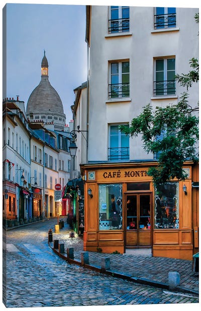Montmartre Café Canvas Art Print - Rose Palmisano