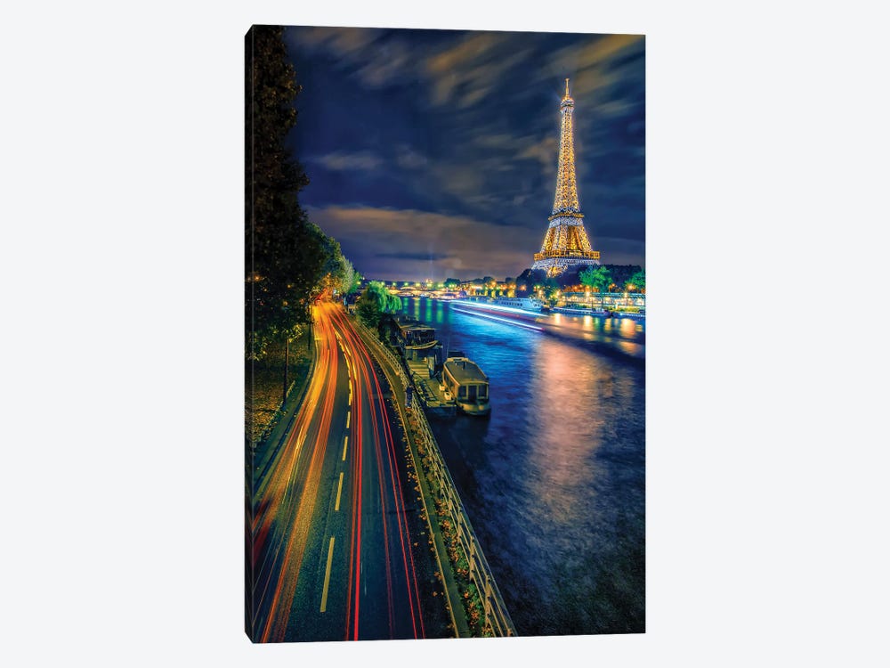 Paris Night Lights by Rose Palmisano 1-piece Canvas Artwork