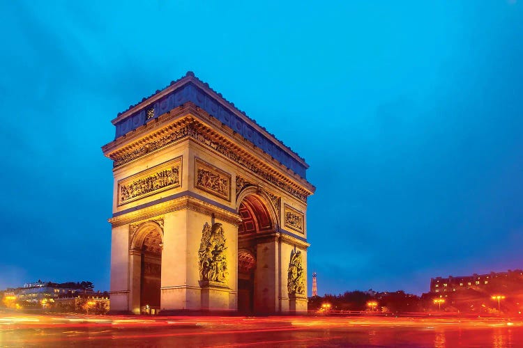 Night Lights Arc De Triomphe by Rose Palmisano wall art