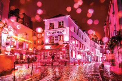 Le Consulat By Night by Rose Palmisano framed canvas print