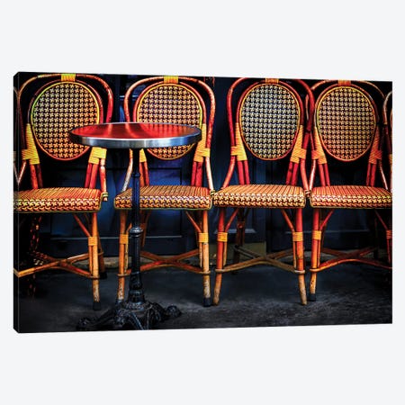 Paris Bistro Chairs Canvas Print #RPM78} by Rose Palmisano Canvas Art