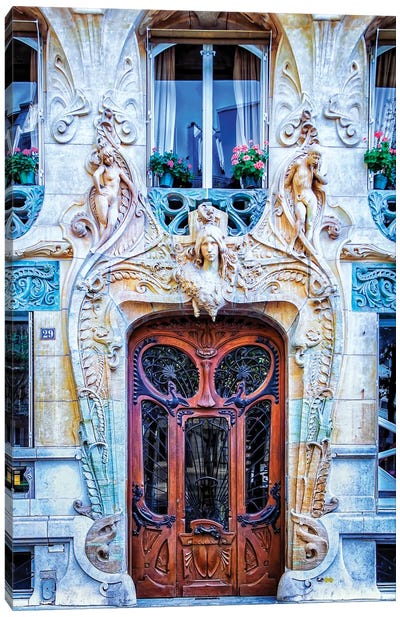 Art Nouveau Door Paris Canvas Art Print - Rose Palmisano