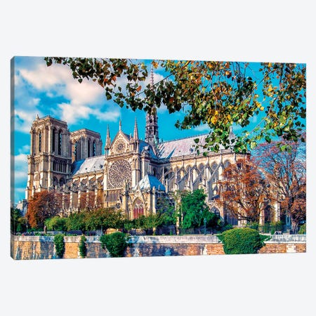 Paris Notre-Dame Cathedral Canvas Print #RPM86} by Rose Palmisano Canvas Artwork