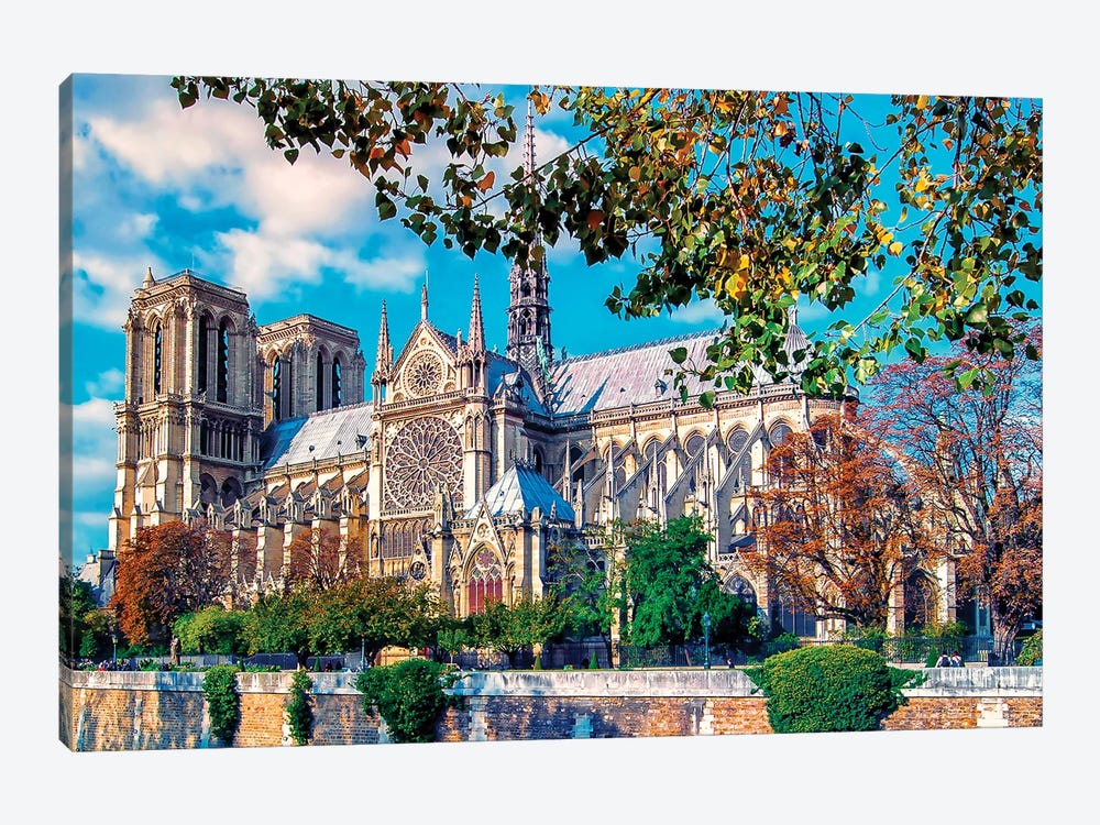 Paris Notre-Dame Cathedral by Rose Palmisano 1-piece Canvas Artwork