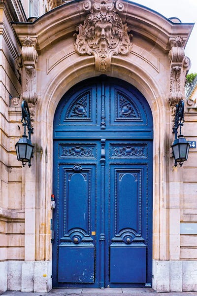 Rose Palmisano: Ornate Paris Blue Door by Rose Palmisano