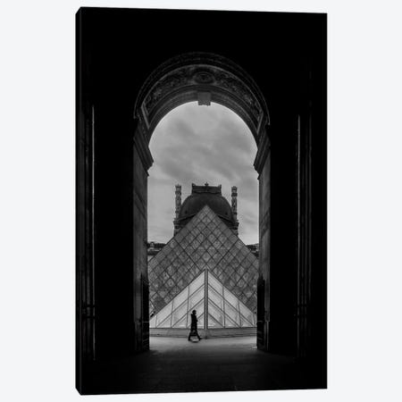 The Louvre Glass Pyramid Canvas Print #RPM96} by Rose Palmisano Canvas Print
