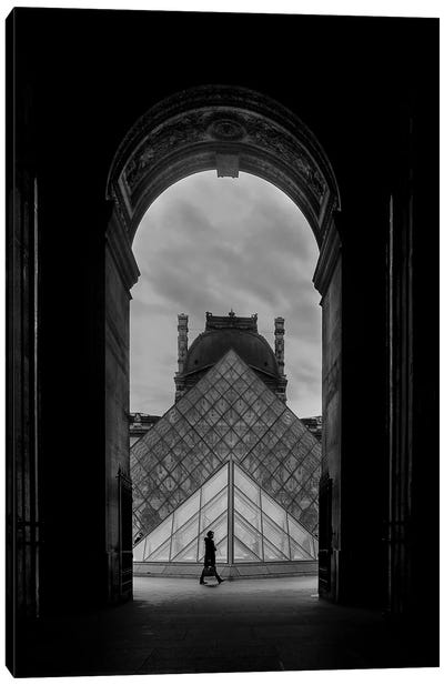 The Louvre Glass Pyramid Canvas Art Print - The Louvre Museum