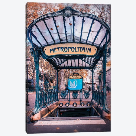 Abbesses Metro Station Montmartre Canvas Print #RPM9} by Rose Palmisano Canvas Art