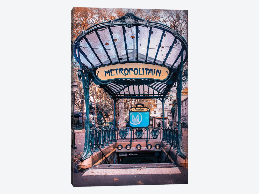 Abbesses Metro Station Montmartre by Rose Palmisano 1-piece Canvas Artwork