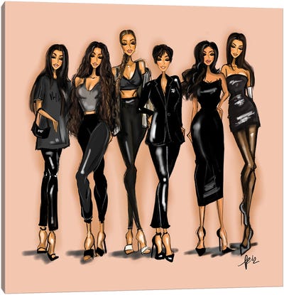 Kardashians Canvas Art Print - Handmade Highlights