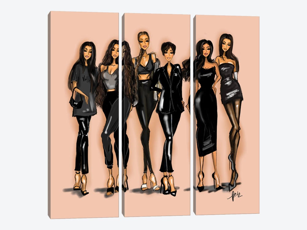Kardashians by Handmade Highlights 3-piece Canvas Art