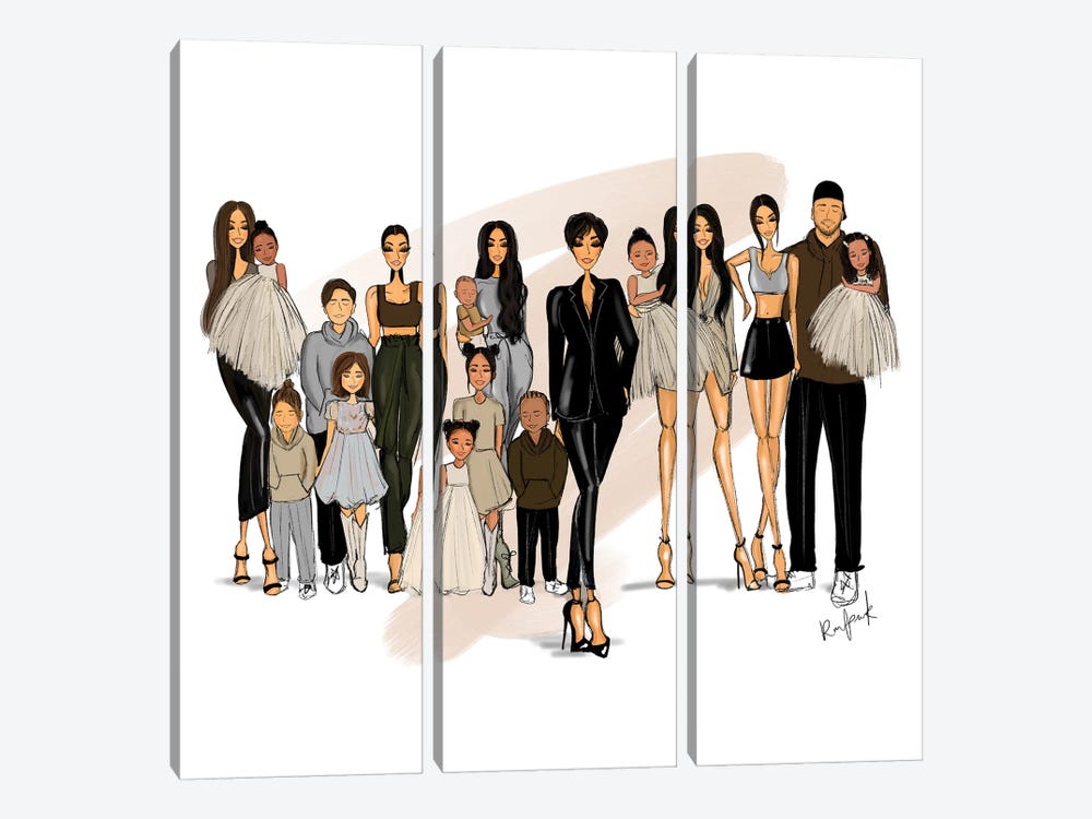 Kardashians II by Handmade Highlights 3-piece Art Print