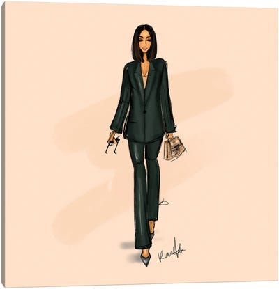 Kim Lawyer Vibes Canvas Art Print - Kim Kardashian