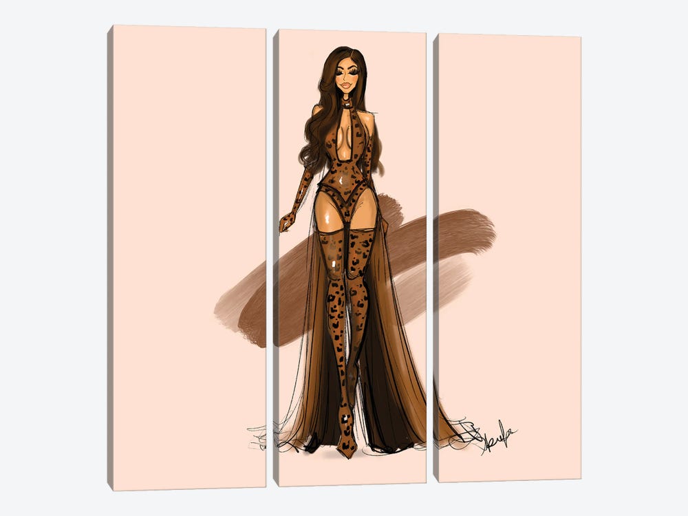 Kylie Jenner by Handmade Highlights 3-piece Canvas Print