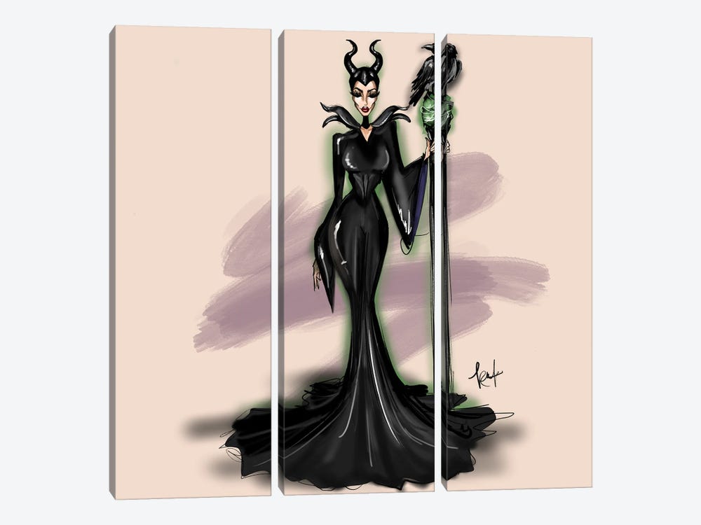 Maleficent by Handmade Highlights 3-piece Canvas Art