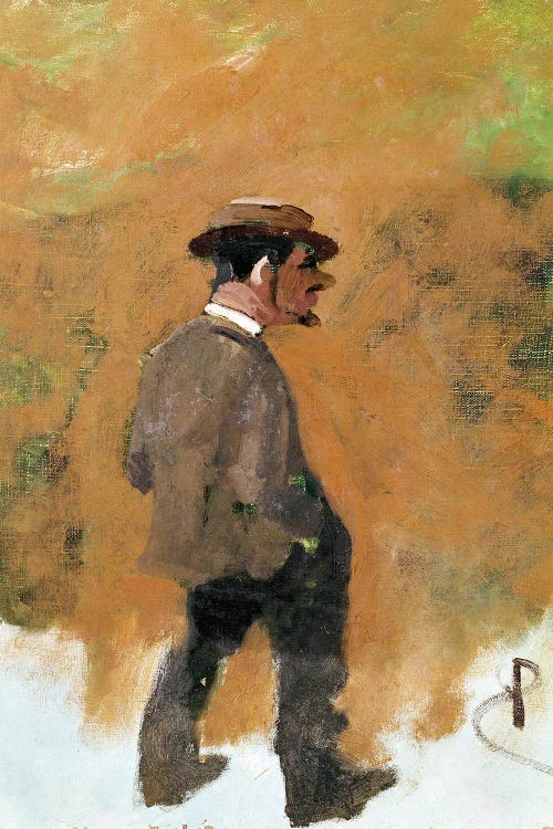 Henri De Toulouse-Lautrec Aged 19, 1883 by Rene Princeteau wall art