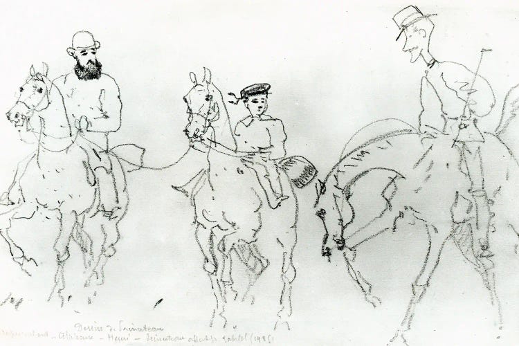 Three Horsemen: Henri De Toulouse-Lautrec Between His Father, Count Alphonse, And The Artist