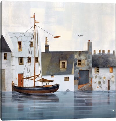 Waterfront Afternoon I Canvas Art Print - Gull & Seagull Art