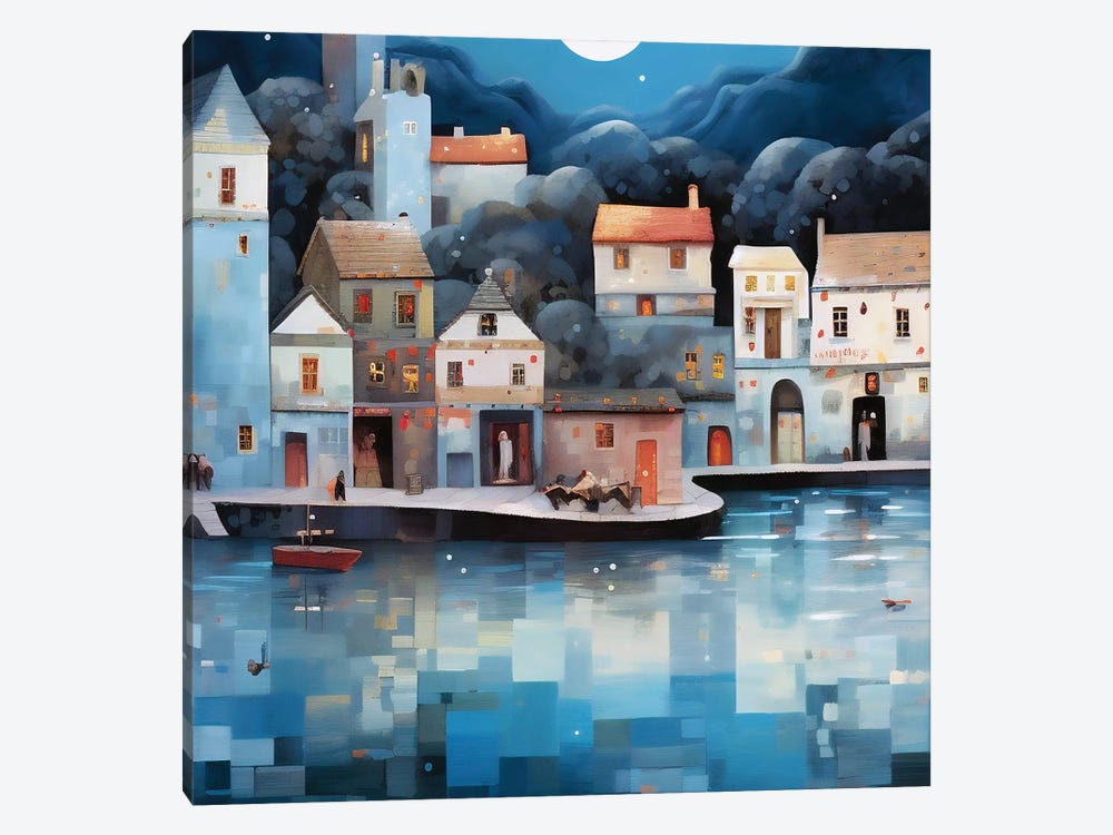 Waterfront Night I by Ray Powers 1-piece Canvas Artwork