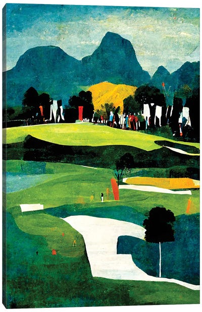 On The Green I Canvas Art Print - Golf Art