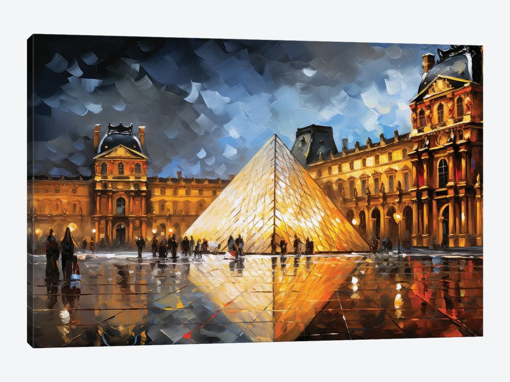 Cour Carrée Louvre Paris by Ray Powers 1-piece Canvas Wall Art