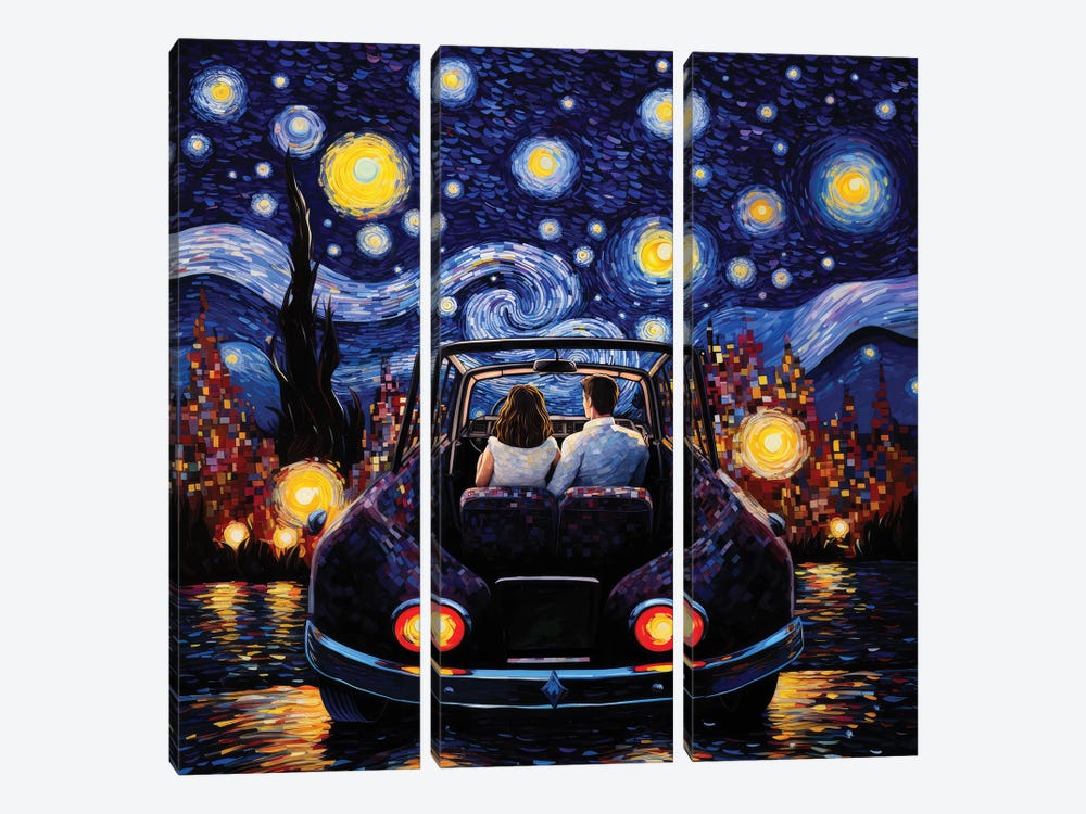 Date Night With Van Gogh II by Ray Powers 3-piece Canvas Art Print