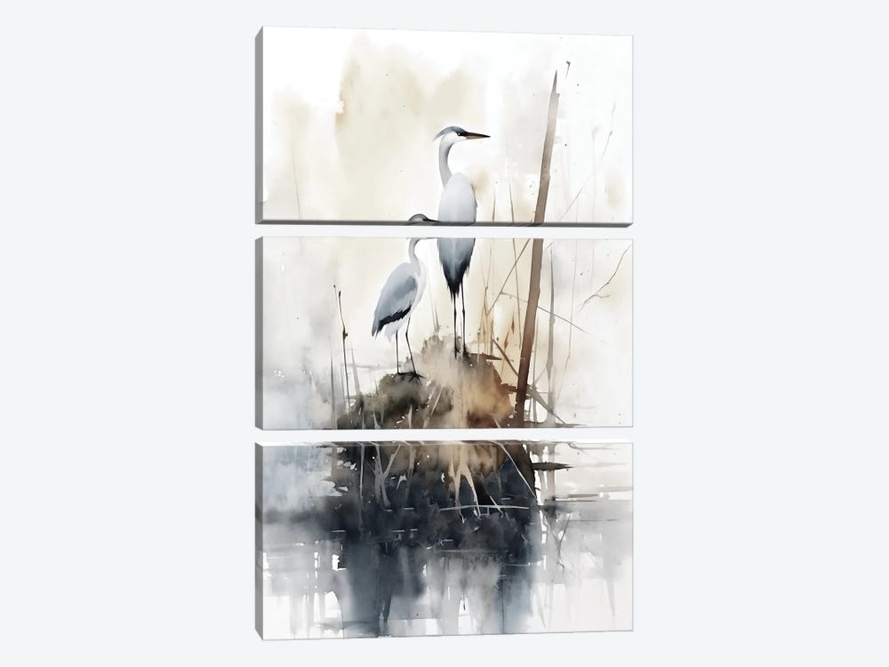 Herons VI by Ray Powers 3-piece Canvas Art Print