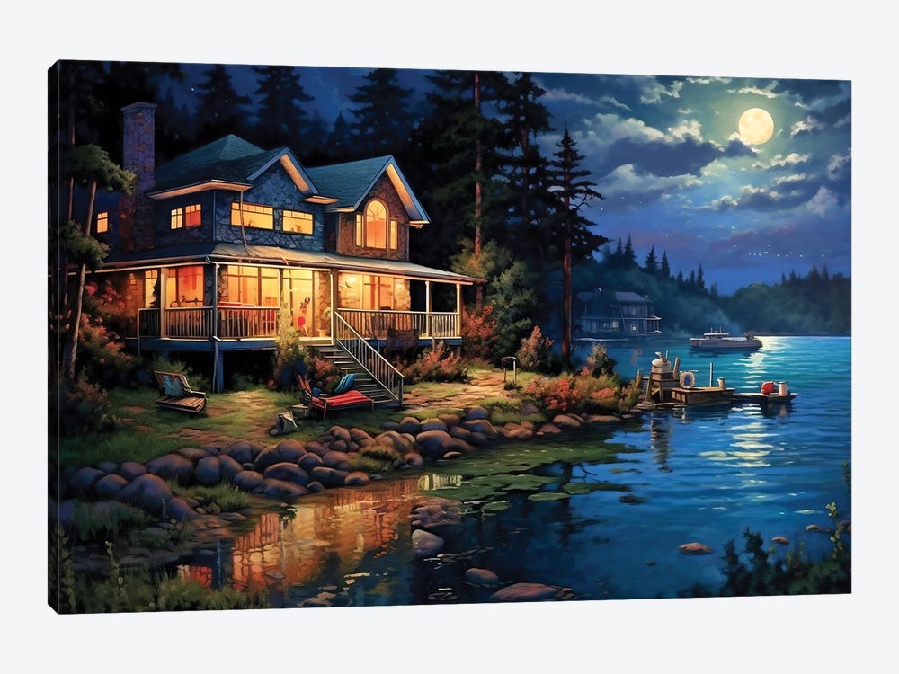 Moon River by Ray Powers 1-piece Canvas Wall Art