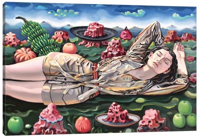 In A Garden Canvas Art Print - Psychedelic Dreamscapes
