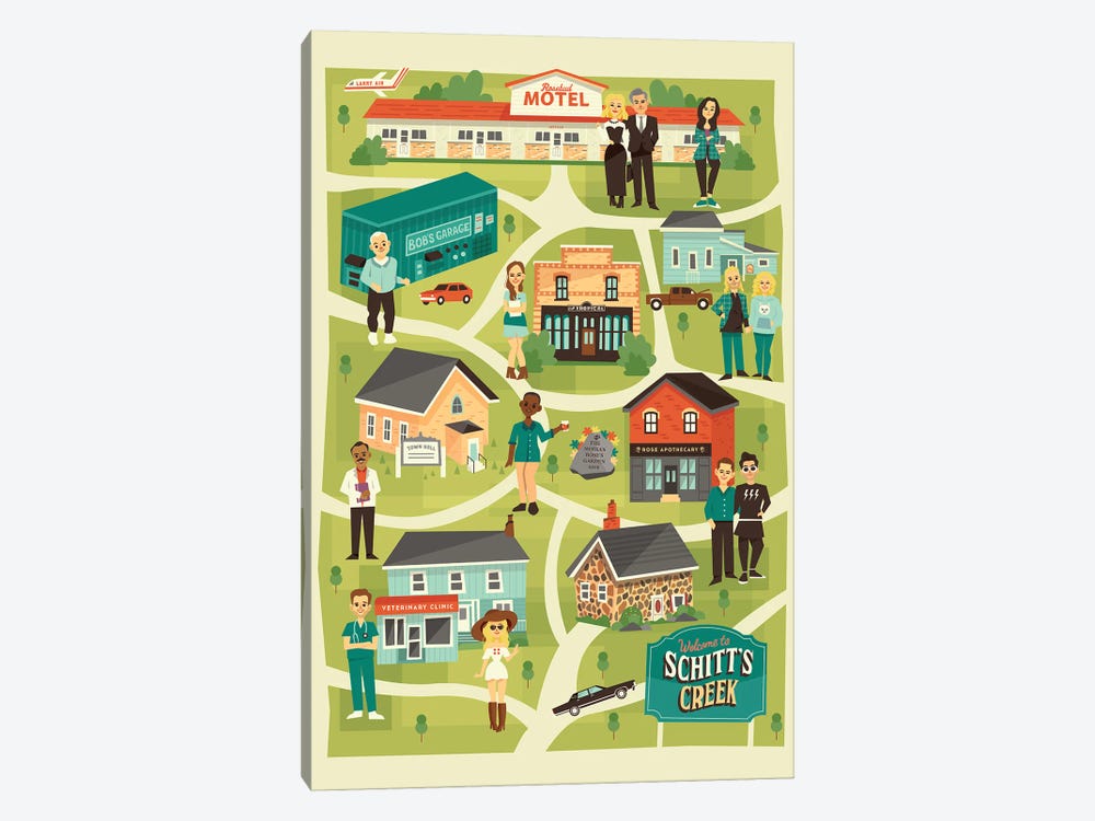 Schitts Creek Town by Risa Rodil 1-piece Canvas Wall Art