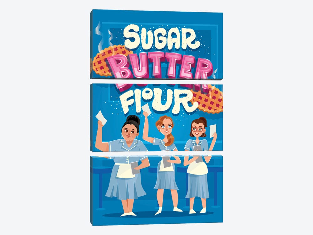 Sugar Butter Flour by Risa Rodil 3-piece Canvas Art Print