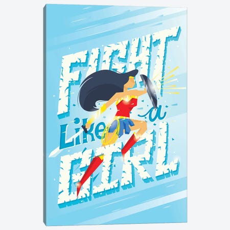 Fight Like A Girl Canvas Print #RRO10} by Risa Rodil Art Print