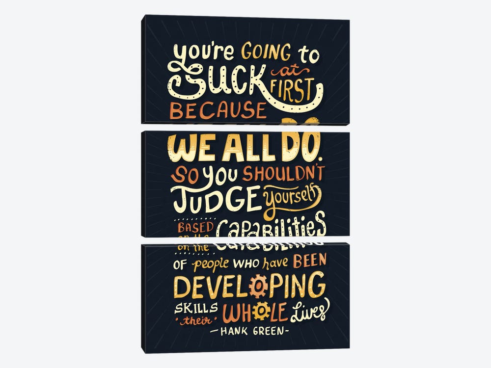 Good At Everything by Risa Rodil 3-piece Canvas Print