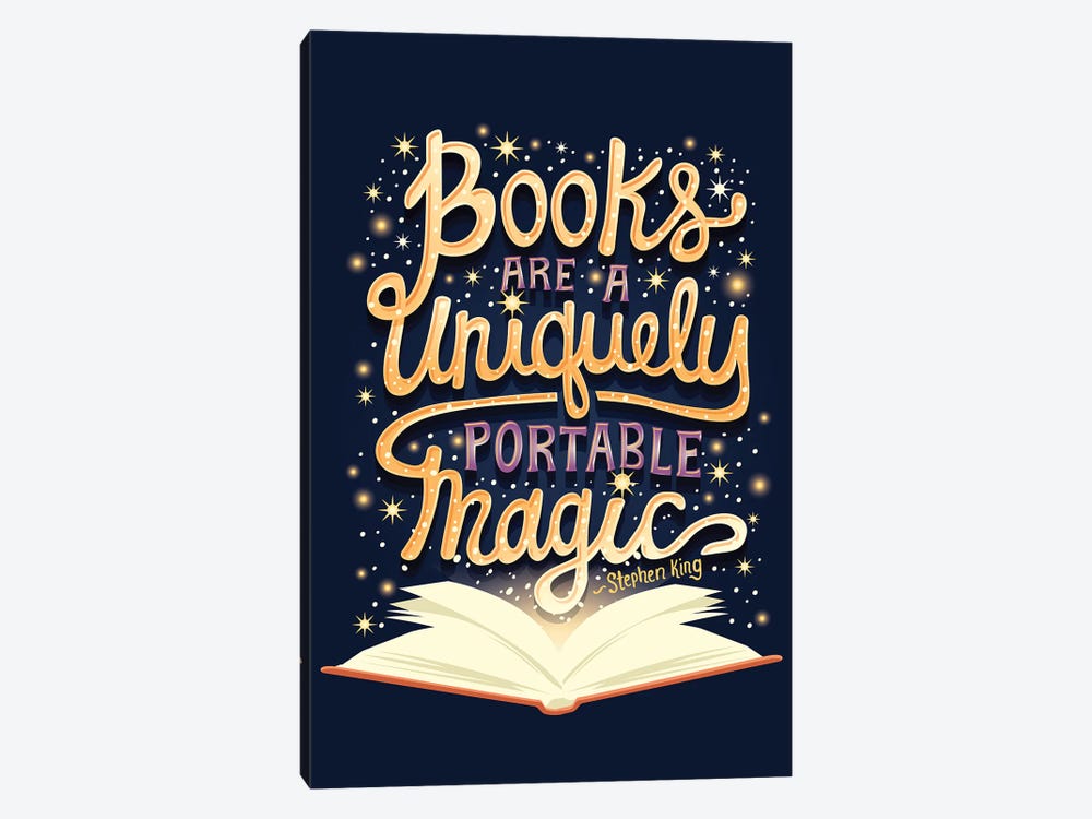 Books Are Magic by Risa Rodil 1-piece Canvas Wall Art