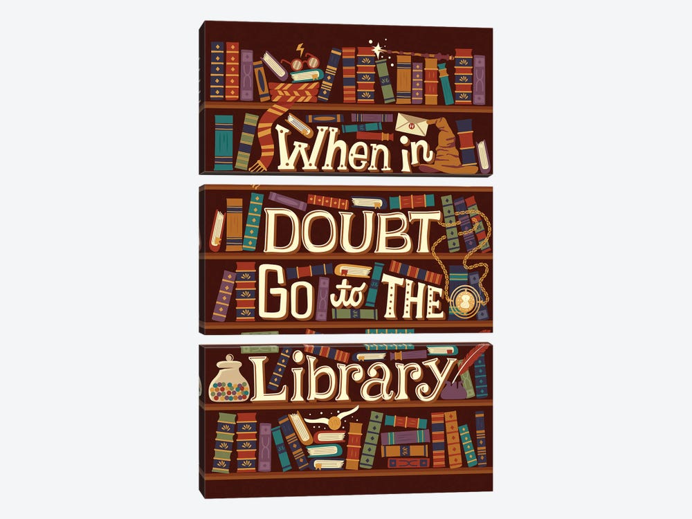 Library by Risa Rodil 3-piece Canvas Print