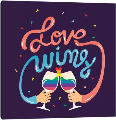 Love Wins  Canvas Art Print - LGBTQ+ Art