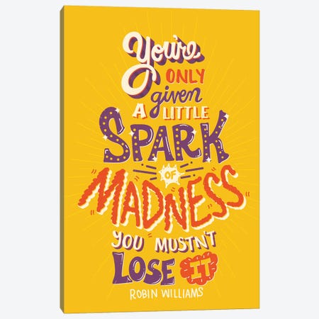 Spark Of Madness Canvas Print #RRO38} by Risa Rodil Art Print
