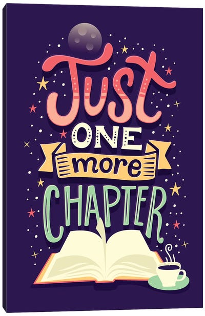 One More Chapter Canvas Art Print - Reading Nook