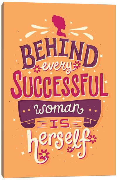 Successful Woman Canvas Art Print - #SHERO
