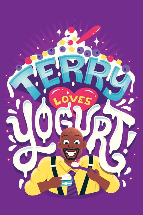 Terry Loves Yogurt by Risa Rodil wall art