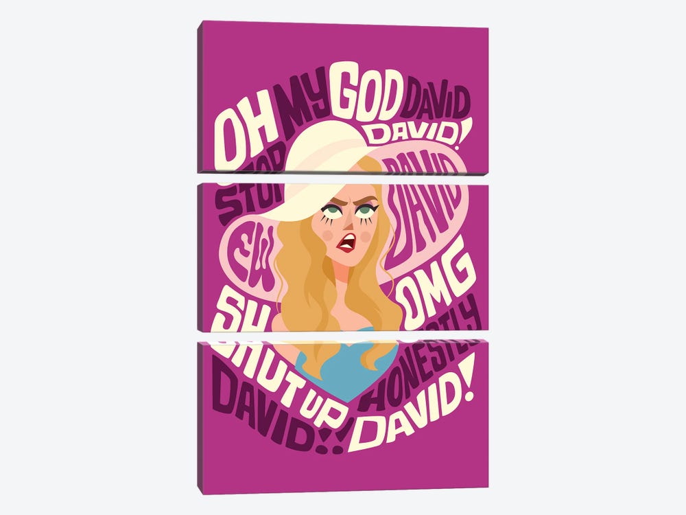 Oh My God by Risa Rodil 3-piece Canvas Wall Art