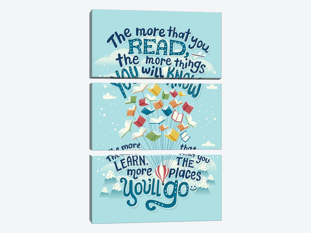 Dr Seuss Quote by Risa Rodil 3-piece Canvas Print