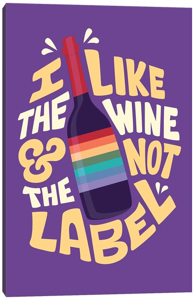 I Like The Wine Canvas Art Print - LGBTQ+ Art