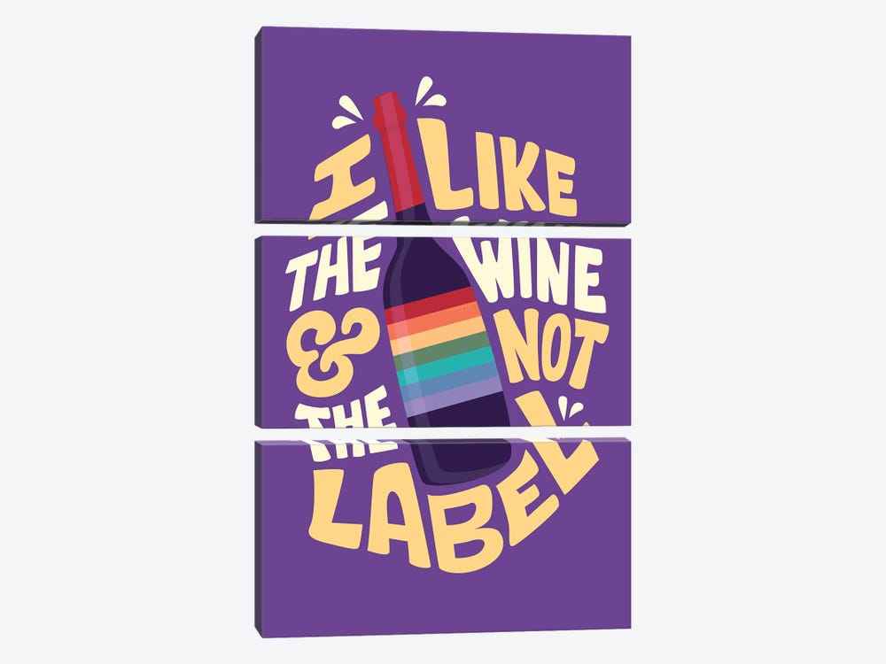 I Like The Wine by Risa Rodil 3-piece Canvas Print