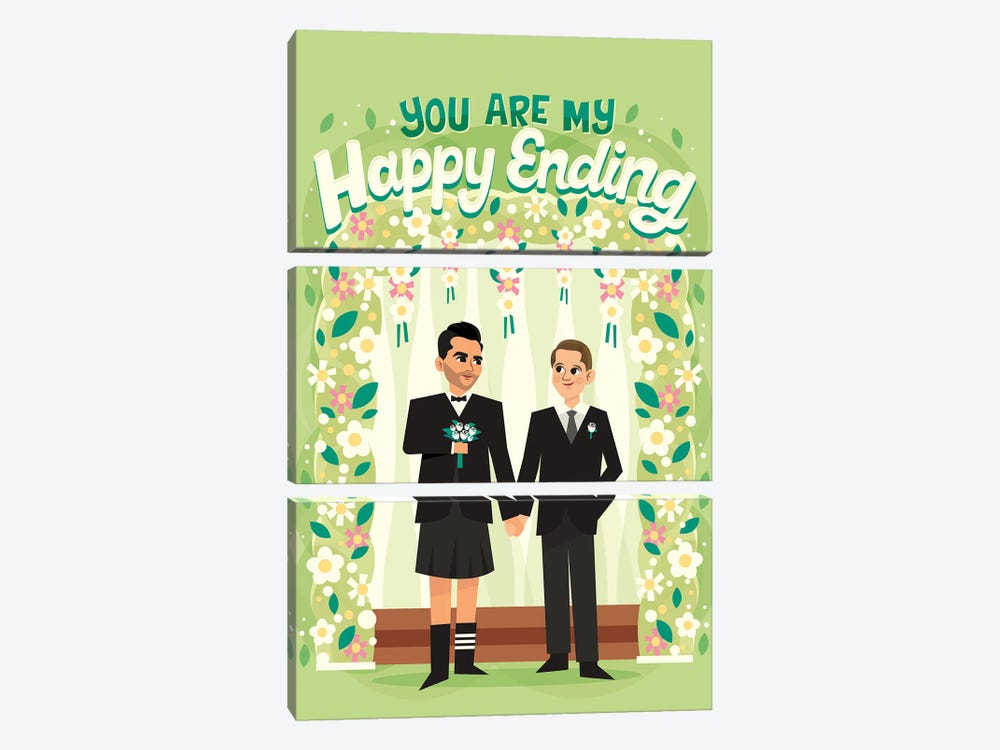 Happy Ending by Risa Rodil 3-piece Canvas Print