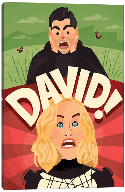 David! Canvas Art Print - Sitcoms & Comedy TV Show Art