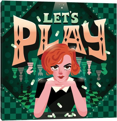 Let's Play Canvas Art Print - Cards & Board Games