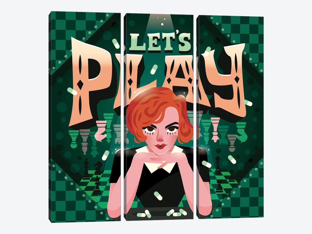 Let's Play by Risa Rodil 3-piece Canvas Artwork