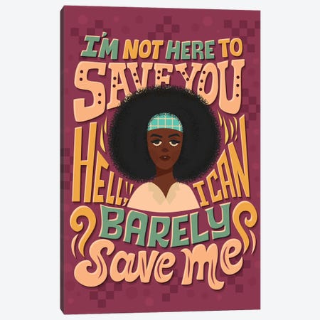 I Can Barely Save Me Canvas Print #RRO99} by Risa Rodil Canvas Art Print