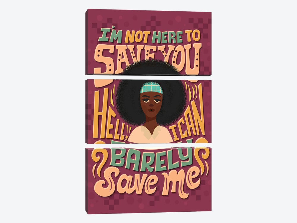 I Can Barely Save Me by Risa Rodil 3-piece Canvas Print